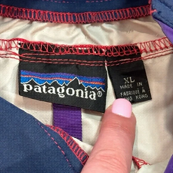Vintage Patagonia Jacket Kayak River Paddling Rafting Water Pink Purple Mens XL - Picture 7 of 8